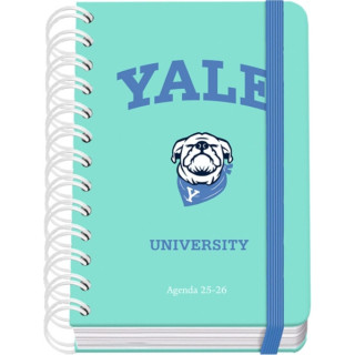 Dohe Yale Dog Agenda Escolar 25/26 Espiral Wire’o A6 - Dia Pagina - Papel 80g/m2 - 4 Hojas de Pegatinas - Cubierta de Carton