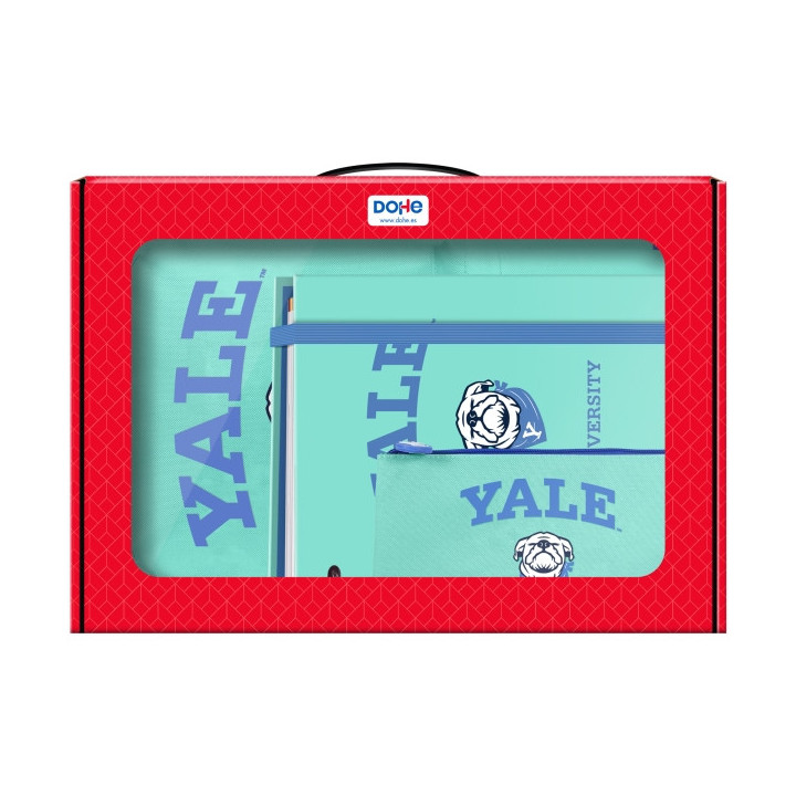 Dohe Yale Dog Pack de Mochila + Carpeta A4 Recambio + Portatodo Triple - Todo en un Maletin Perfecto para Regalo