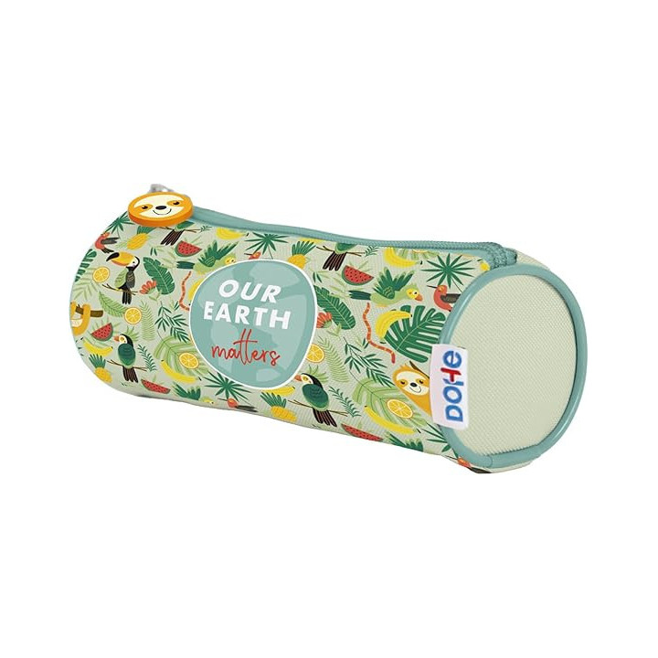 Dohe WWF Tropic Portatodo Simple Redondo - Cierre con Cremallera y Tirador de Goma