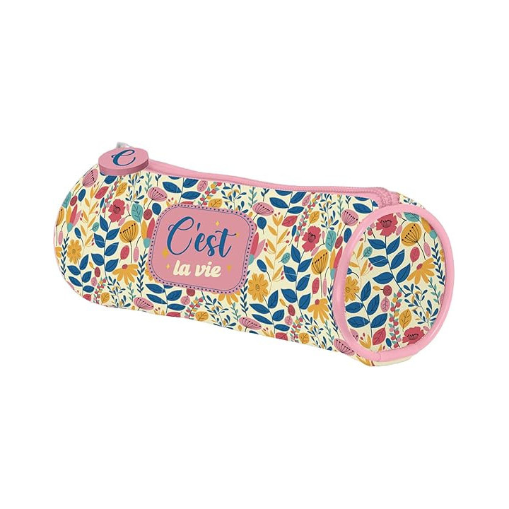 Dohe C`est la Vie Portatodo Simple Redondo - Cierre con Cremallera y Tirador de Goma