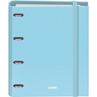 Dohe Serenity Carpeta de 4 Anillas Mixtas de 35mm Recambio 100 Hojas Cuadricula 5mm - Formato A4 - Cierre con Goma - Incluye 4