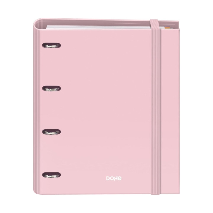 Dohe Serenity Carpeta de 4 Anillas Mixtas de 35mm Recambio 100 Hojas Cuadricula 5mm - Formato A4 - Cierre con Goma - Incluye 4