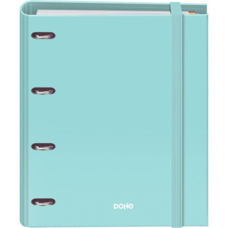 Dohe Serenity Carpeta de 4 Anillas Mixtas de 35mm Recambio 100 Hojas Cuadricula 5mm - Formato A4 - Cierre con Goma - Incluye 4