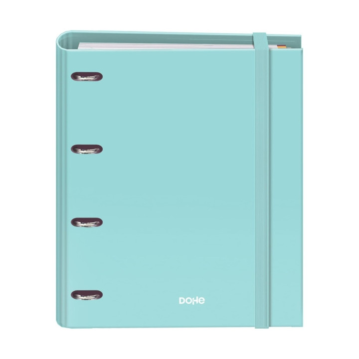 Dohe Serenity Carpeta de 4 Anillas Mixtas de 35mm Recambio 100 Hojas Cuadricula 5mm - Formato A4 - Cierre con Goma - Incluye 4