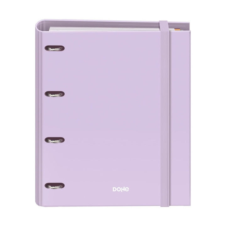 Dohe Serenity Carpeta de 4 Anillas Mixtas de 35mm Recambio 100 Hojas Cuadricula 5mm - Formato A4 - Cierre con Goma - Incluye 4