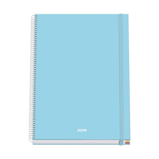 Dohe Serenity Cuaderno Espiral A4 100 Hojas Microperforadas Cuadricula 5mm - Tapa Dura Carton Forrado - Cierre de Goma - Bandas
