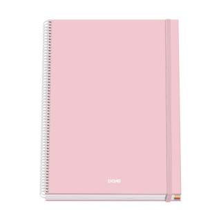 Dohe Serenity Cuaderno Espiral A4 100 Hojas Microperforadas Cuadricula 5mm - Tapa Dura Carton Forrado - Cierre de Goma - Bandas