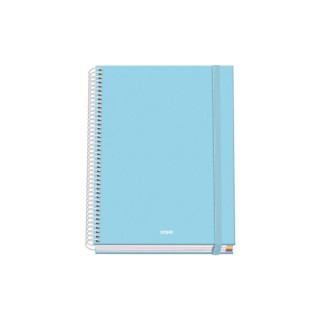 Dohe Serenity Cuaderno Espiral A5 100 Hojas Cuadricula 5mm - Tapa Dura Impresa a todo Color y Plastificada en Brillo - Bandas d