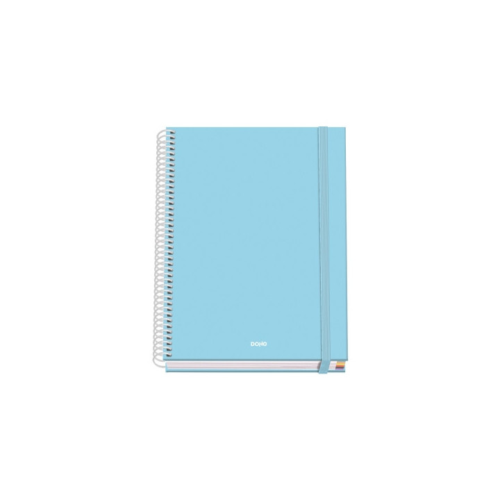 Dohe Serenity Cuaderno Espiral A5 100 Hojas Cuadricula 5mm - Tapa Dura Impresa a todo Color y Plastificada en Brillo - Bandas d