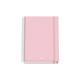 Dohe Serenity Cuaderno Espiral A5 100 Hojas Cuadricula 5mm - Tapa Dura Impresa a todo Color y Plastificada en Brillo - Bandas d