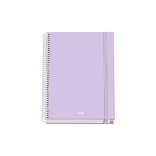Dohe Serenity Cuaderno Espiral A5 100 Hojas Cuadricula 5mm - Tapa Dura Impresa a todo Color y Plastificada en Brillo - Bandas d