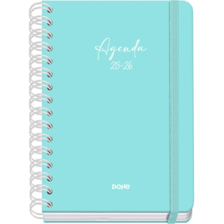 Dohe Serenity Agenda Escolar 25/26 Espiral Wire’o A5 - Semana Vista - Papel 80g/m2 - 4 Hojas de Pegatinas - Cubierta de Carto