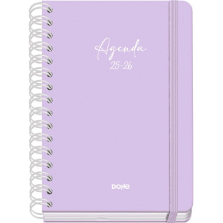 Dohe Serenity Agenda Escolar 25/26 Espiral Wire’o A5 - Semana Vista - Papel 80g/m2 - 4 Hojas de Pegatinas - Cubierta de Carto