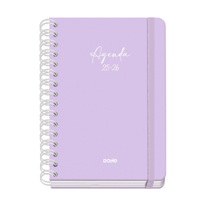 Dohe Serenity Agenda Escolar 25/26 Espiral Wire’o A5 - Semana Vista - Papel 80g/m2 - 4 Hojas de Pegatinas - Cubierta de Carto