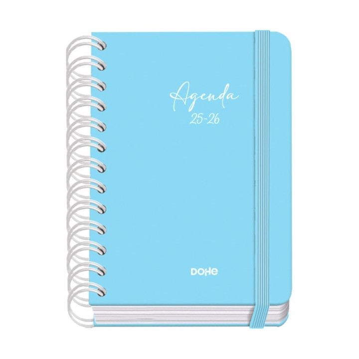 Dohe Serenity Agenda Escolar 25/26 Espiral Wire’o A6 - Dia Pagina - Papel 80g/m2 - 4 Hojas de Pegatinas - Cubierta de Carton