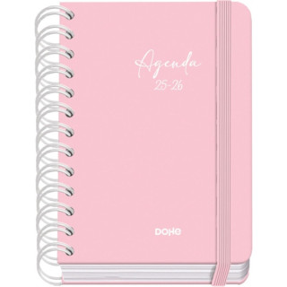 Dohe Serenity Agenda Escolar 25/26 Espiral Wire’o A6 - Dia Pagina - Papel 80g/m2 - 4 Hojas de Pegatinas - Cubierta de Carton
