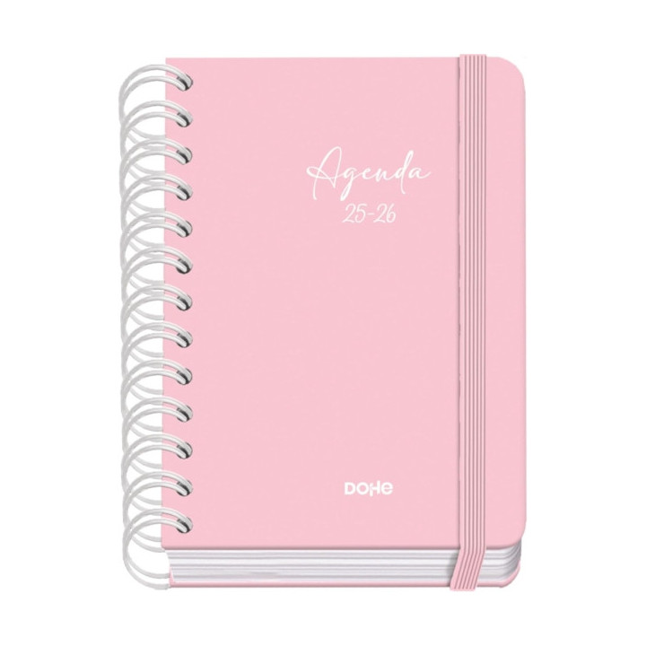 Dohe Serenity Agenda Escolar 25/26 Espiral Wire’o A6 - Dia Pagina - Papel 80g/m2 - 4 Hojas de Pegatinas - Cubierta de Carton