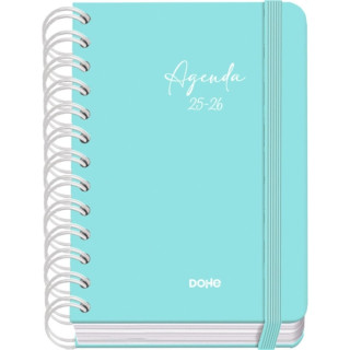 Dohe Serenity Agenda Escolar 25/26 Espiral Wire’o A6 - Dia Pagina - Papel 80g/m2 - 4 Hojas de Pegatinas - Cubierta de Carton