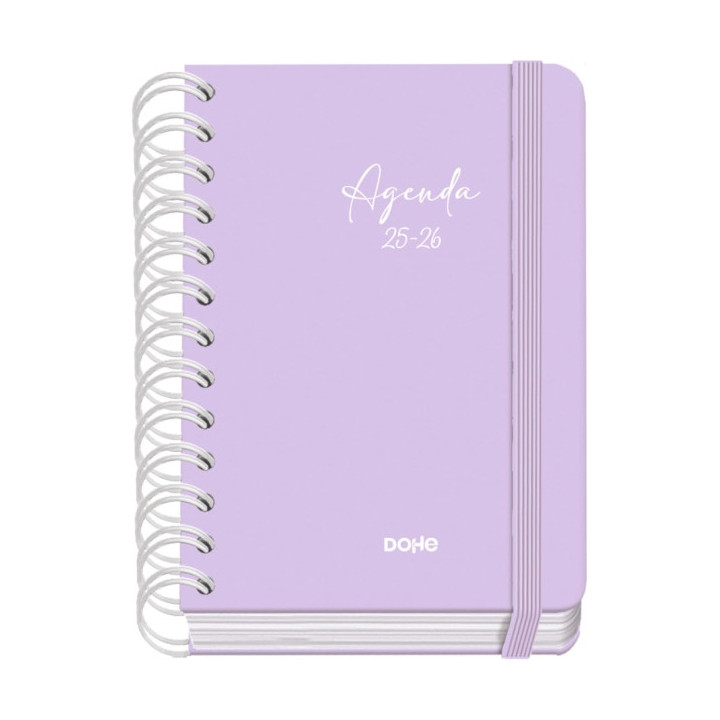 Dohe Serenity Agenda Escolar 25/26 Espiral Wire’o A6 - Dia Pagina - Papel 80g/m2 - 4 Hojas de Pegatinas - Cubierta de Carton