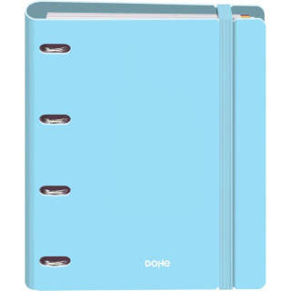 Dohe Serenity Polyfoam Carpeta de 4 Anillas Mixtas de 35mm A4 Recambio 100 Hojas Cuadricula 5mm - Cubierta de Polyfoam 2mm - Ci