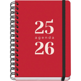 Dohe Grammar Agenda Escolar 25/26 Espiral A5 - Dia Pagina - Papel 80g/m2 - Cubierta de Polipropileno - Cierre de Goma Elastica