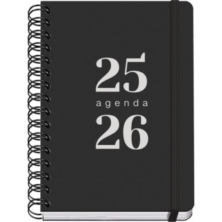 Dohe Grammar Agenda Escolar 25/26 Espiral A5 - Dia Pagina - Papel 80g/m2 - Cubierta de Polipropileno - Cierre de Goma Elastica