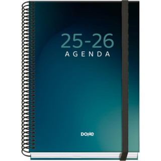 Dohe Boreal Agenda Escolar 25/26 Espiral A5 - Dia Pagina - Papel 70g/m2 - 4 Hojas de Pegatinas - Cubierta de Carton Plastificad