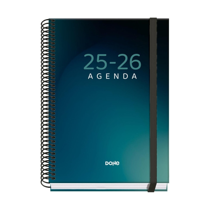 Dohe Boreal Agenda Escolar 25/26 Espiral A5 - Dia Pagina - Papel 70g/m2 - 4 Hojas de Pegatinas - Cubierta de Carton Plastificad