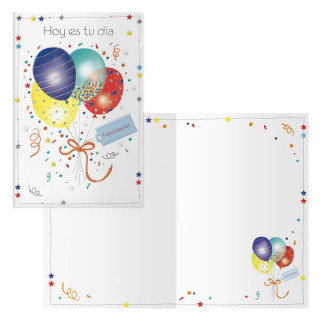 Dohe Pack de 6 Tarjetas de Felicitacion de Cumpleaños - 11.5x17cm - Impresas a Todo Color - Estampaciones con Pelicula de Colo
