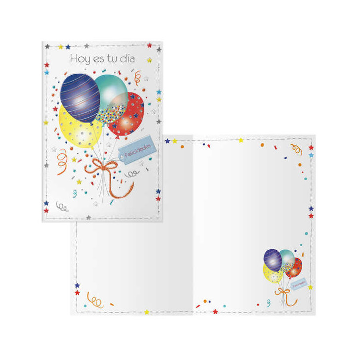 Dohe Pack de 6 Tarjetas de Felicitacion de Cumpleaños - 11.5x17cm - Impresas a Todo Color - Estampaciones con Pelicula de Colo