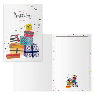 Dohe Pack de 6 Tarjetas de Felicitacion de Cumpleaños - 11.5x17cm - Impresion a Todo Color - Estampaciones con Pelicula de Col