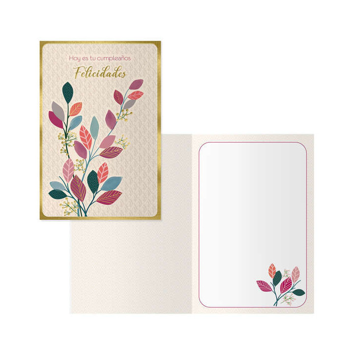 Dohe Pack de 6 Tarjetas de Felicitacion de Cumpleaños - 11.5x17cm - Impresion a Todo Color - Estampaciones con Pelicula de Col
