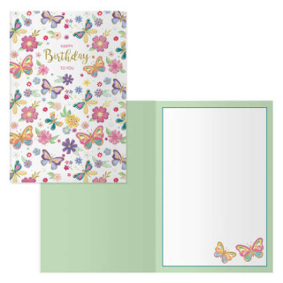 Dohe Pack de 6 Tarjetas de Felicitacion de Cumpleaños - 11.5x17cm - Impresion a Todo Color - Estampaciones con Pelicula de Col