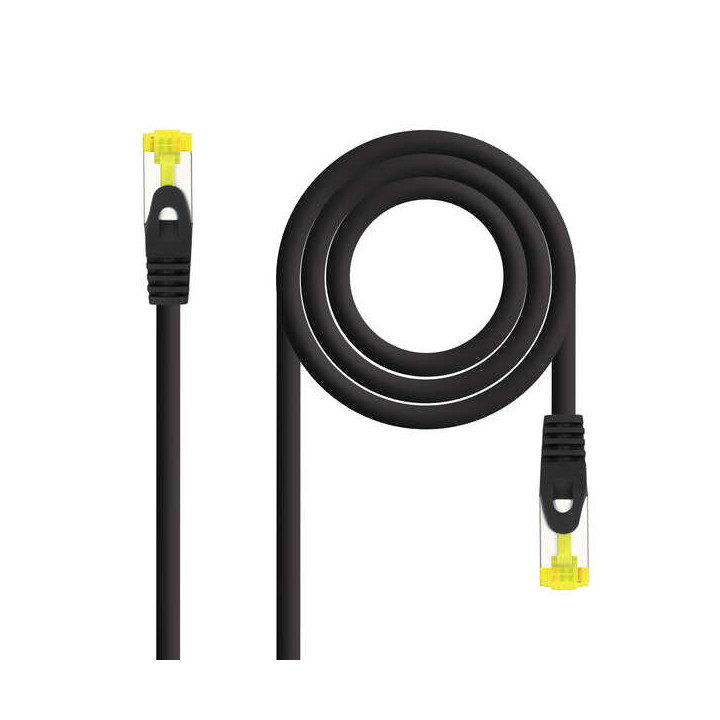 Nanocable Cable Red Latiguillo LSZH Cat.6A SFTP AWG26 - 30cm - Color Negro