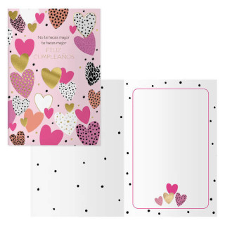 Dohe Pack de 6 Tarjetas de Felicitacion de Cumpleaños - 11.5x17cm - Impresion a Todo Color - Estampaciones con Pelicula de Col