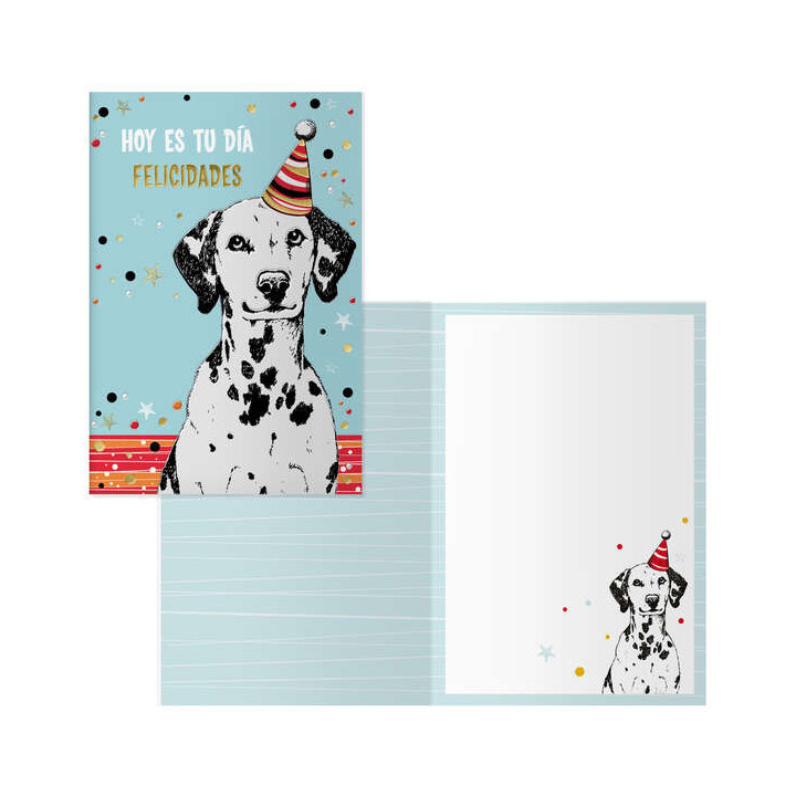 Dohe Pack de 6 Tarjetas de Felicitacion de Cumpleaños - 11.5x17cm - Impresion a Todo Color - Estampaciones con Pelicula de Col