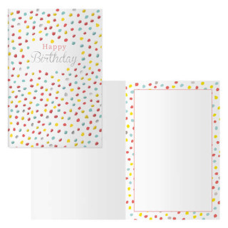 Dohe Pack de 6 Tarjetas de Felicitacion de Cumpleaños - 11.5x17cm - Impresion a Todo Color - Estampaciones con Pelicula de Col