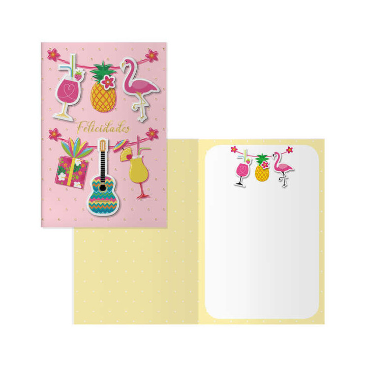 Dohe Pack de 6 Tarjetas de Felicitacion de Cumpleaños - 11.5x17cm - Impresion a Todo Color - Estampaciones con Pelicula de Col