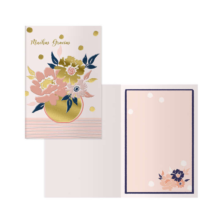 Dohe Pack de 6 Tarjetas de Felicitacion - 11.5x17cm - Impresas a Todo Color - Estampaciones con Pelicula de Color - Estampacion