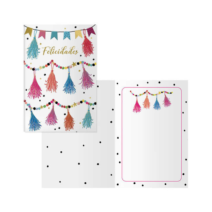 Dohe Pack de 6 Tarjetas de Felicitacion de Cumpleaños - 11.5x17cm - Impresas a Todo Color - Estampaciones con Pelicula de Colo