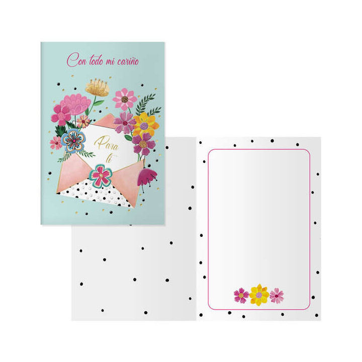 Dohe Pack de 6 Tarjetas de Felicitacion - 11.5x17cm - Impresion a Todo Color - Estampaciones con Pelicula de Color - Estampacio