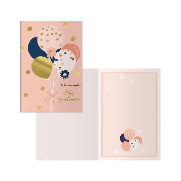 Dohe Pack de 6 Tarjetas de Felicitacion de Graduacion 11.5x17cm - Impresion a Todo Color - Estampaciones con Pelicula de Color