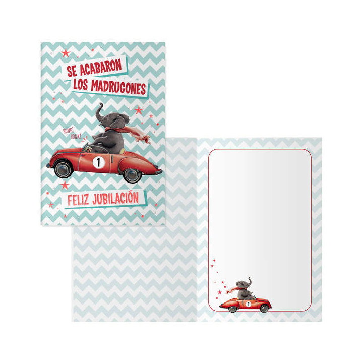 Dohe Pack de 6 Tarjetas de Felicitacion de Jubilacion - 11.5x17cm - Impresion a Todo Color - Estampaciones con Pelicula de Colo