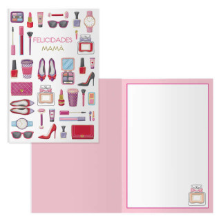 Dohe Beautiful Pack de 6 Tarjetas de Felicitacion para Padres - 11.5x17cm - Impresion a Todo Color - Estampaciones con Pelicula