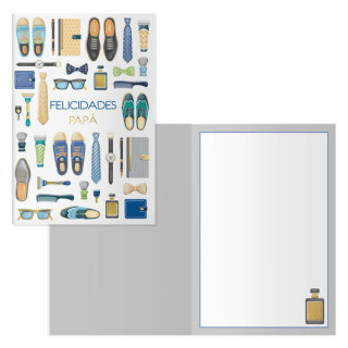 Dohe Galan Pack de 6 Tarjetas de Felicitacion para Padres - 11.5x17cm - Impresas a Todo Color - Estampaciones con Pelicula de C