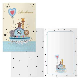 Dohe Arca Pack de 6 Tarjetas de Felicitacion para Nacimientos - 11.5x17cm - Impresas a Todo Color - Estampaciones con Pelicula