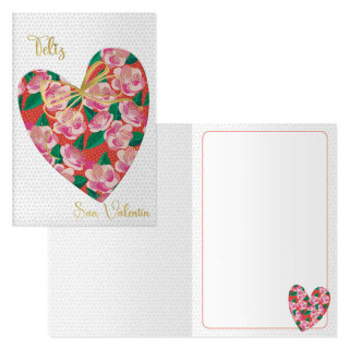 Dohe Pack de 6 Tarjetas de Felicitacion de San Valentin - 11.5x17cm - Impresas a Todo Color - Estampaciones con Pelicula de Col