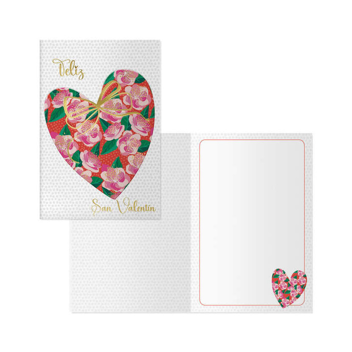 Dohe Pack de 6 Tarjetas de Felicitacion de San Valentin - 11.5x17cm - Impresas a Todo Color - Estampaciones con Pelicula de Col