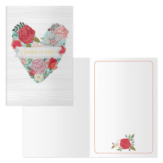 Dohe Pack de 6 Tarjetas de Felicitacion de San Valentin - 11.5x17cm - Impresas a Todo Color - Estampaciones con Pelicula de Col