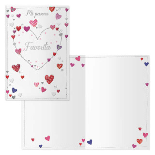 Dohe Delicia Pack de 6 Tarjetas de Felicitacion San Valentin - 11.5x17cm - Impresion a Todo Color - Estampaciones con Pelicula